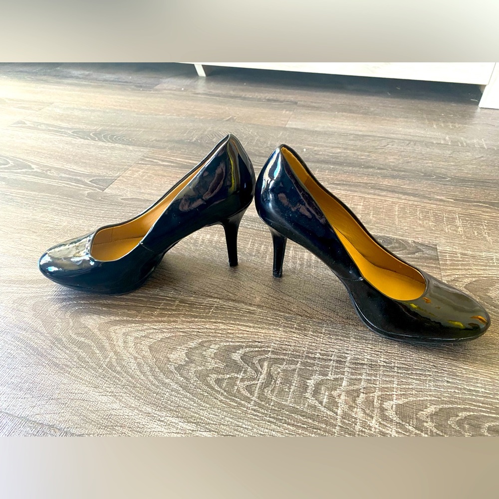 Black Patten Heels